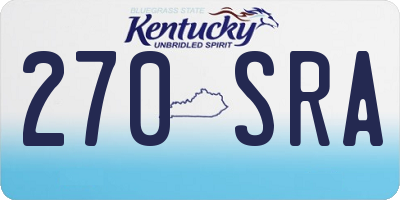 KY license plate 270SRA