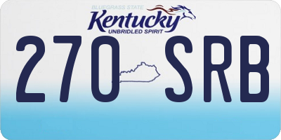 KY license plate 270SRB