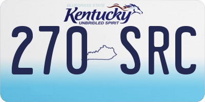 KY license plate 270SRC