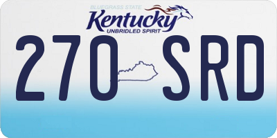 KY license plate 270SRD