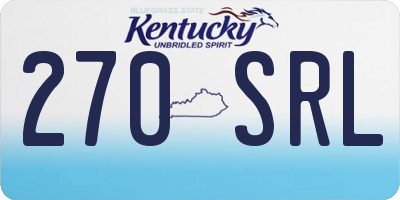KY license plate 270SRL