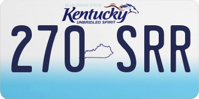 KY license plate 270SRR