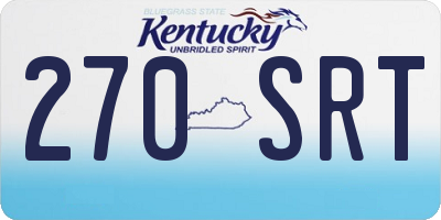 KY license plate 270SRT