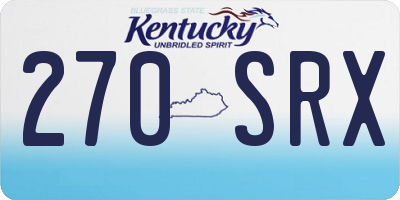 KY license plate 270SRX