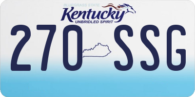 KY license plate 270SSG