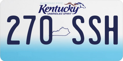 KY license plate 270SSH