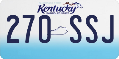 KY license plate 270SSJ