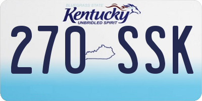 KY license plate 270SSK