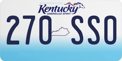 KY license plate 270SSO