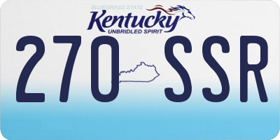 KY license plate 270SSR