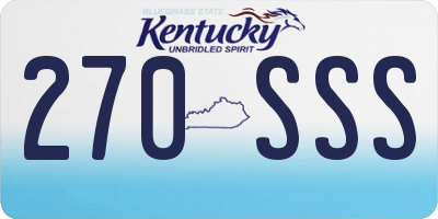 KY license plate 270SSS