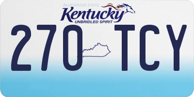 KY license plate 270TCY