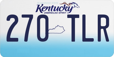 KY license plate 270TLR