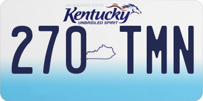KY license plate 270TMN