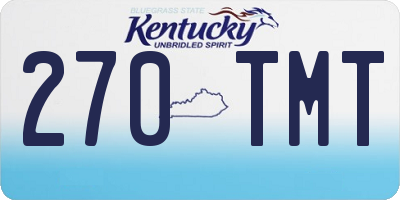 KY license plate 270TMT