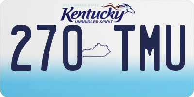 KY license plate 270TMU