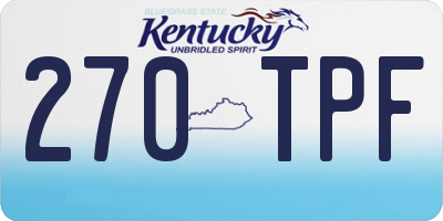 KY license plate 270TPF
