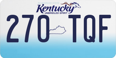 KY license plate 270TQF