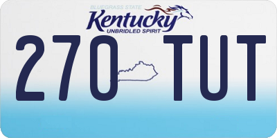 KY license plate 270TUT