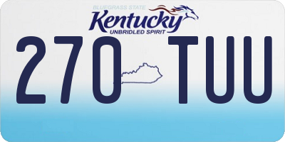 KY license plate 270TUU