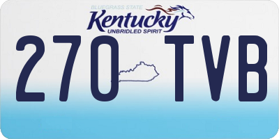 KY license plate 270TVB