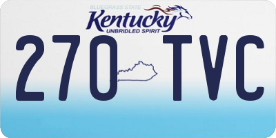 KY license plate 270TVC