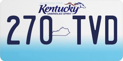 KY license plate 270TVD