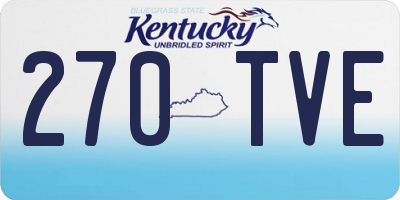 KY license plate 270TVE