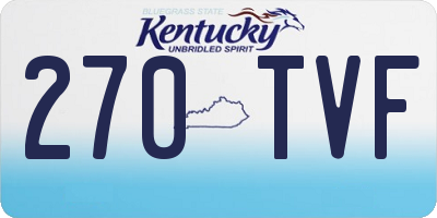 KY license plate 270TVF