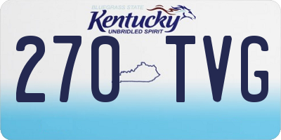 KY license plate 270TVG
