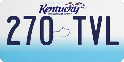 KY license plate 270TVL