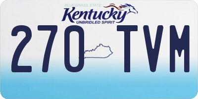 KY license plate 270TVM