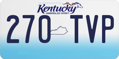 KY license plate 270TVP