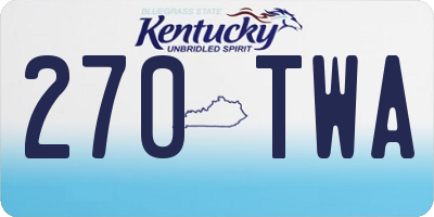 KY license plate 270TWA