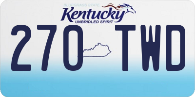 KY license plate 270TWD
