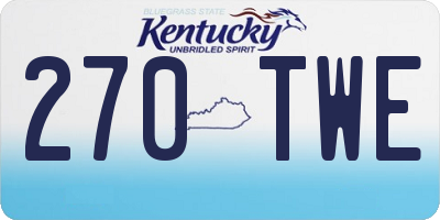 KY license plate 270TWE