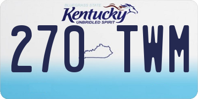 KY license plate 270TWM