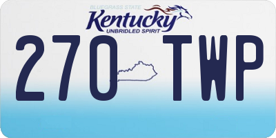 KY license plate 270TWP