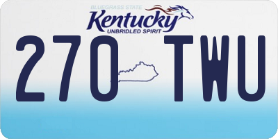 KY license plate 270TWU
