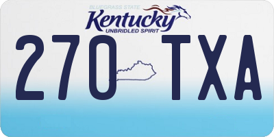 KY license plate 270TXA