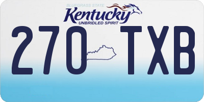 KY license plate 270TXB