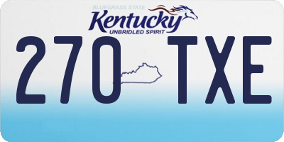 KY license plate 270TXE