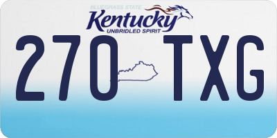 KY license plate 270TXG