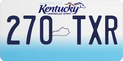KY license plate 270TXR
