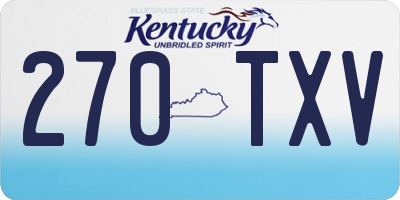 KY license plate 270TXV