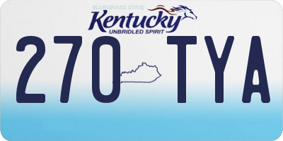 KY license plate 270TYA