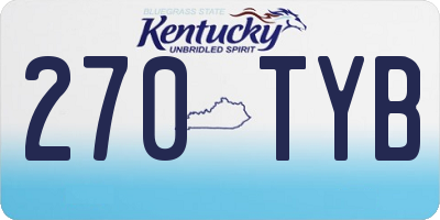 KY license plate 270TYB