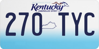 KY license plate 270TYC