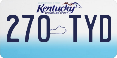 KY license plate 270TYD