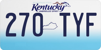 KY license plate 270TYF